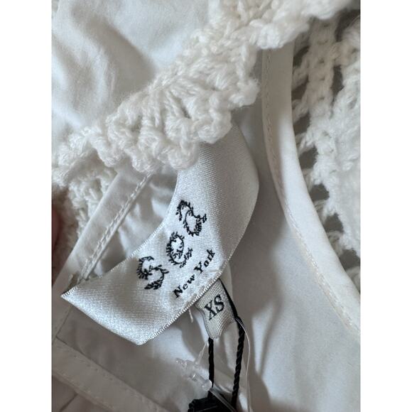Sea Rylee Crochet Trim Top, White Womens Size XS NWT $275 - Picture 8 of 13